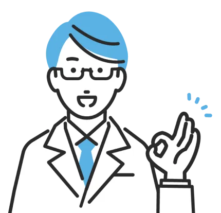 オッケーサインを出している医師のイラスト