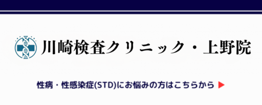 川崎検査クリニック上野院ロゴと性病・性感染症(STD)相談のご案内バナー