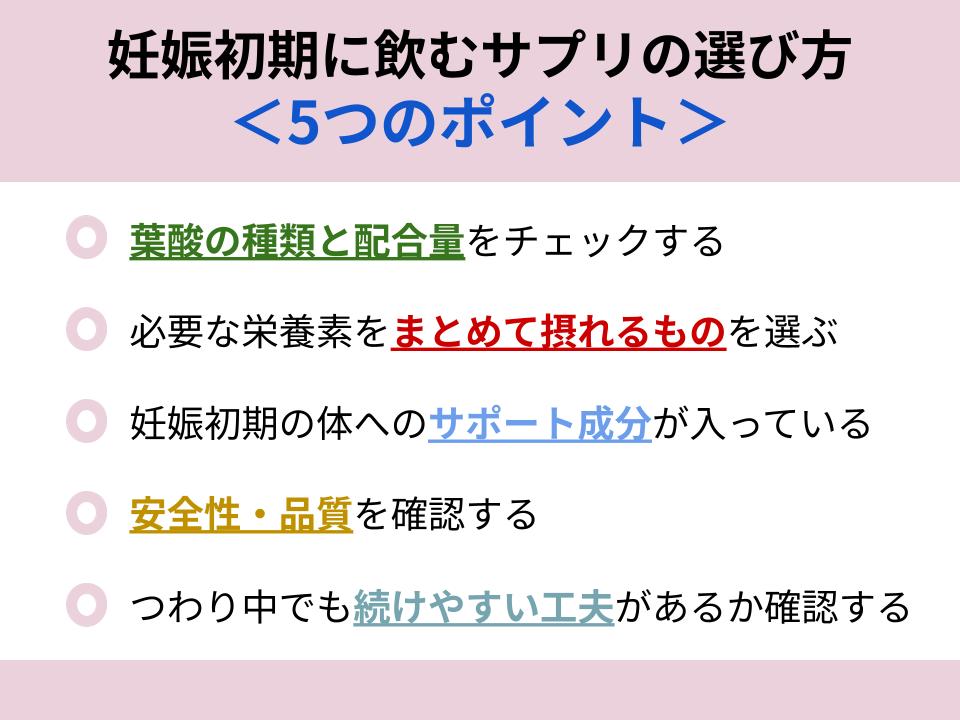 妊娠初期に飲むサプリの選び方について詳細な解説