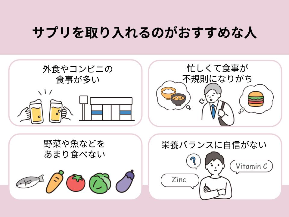 妊活サプリを取り入れるのがおすすめな人